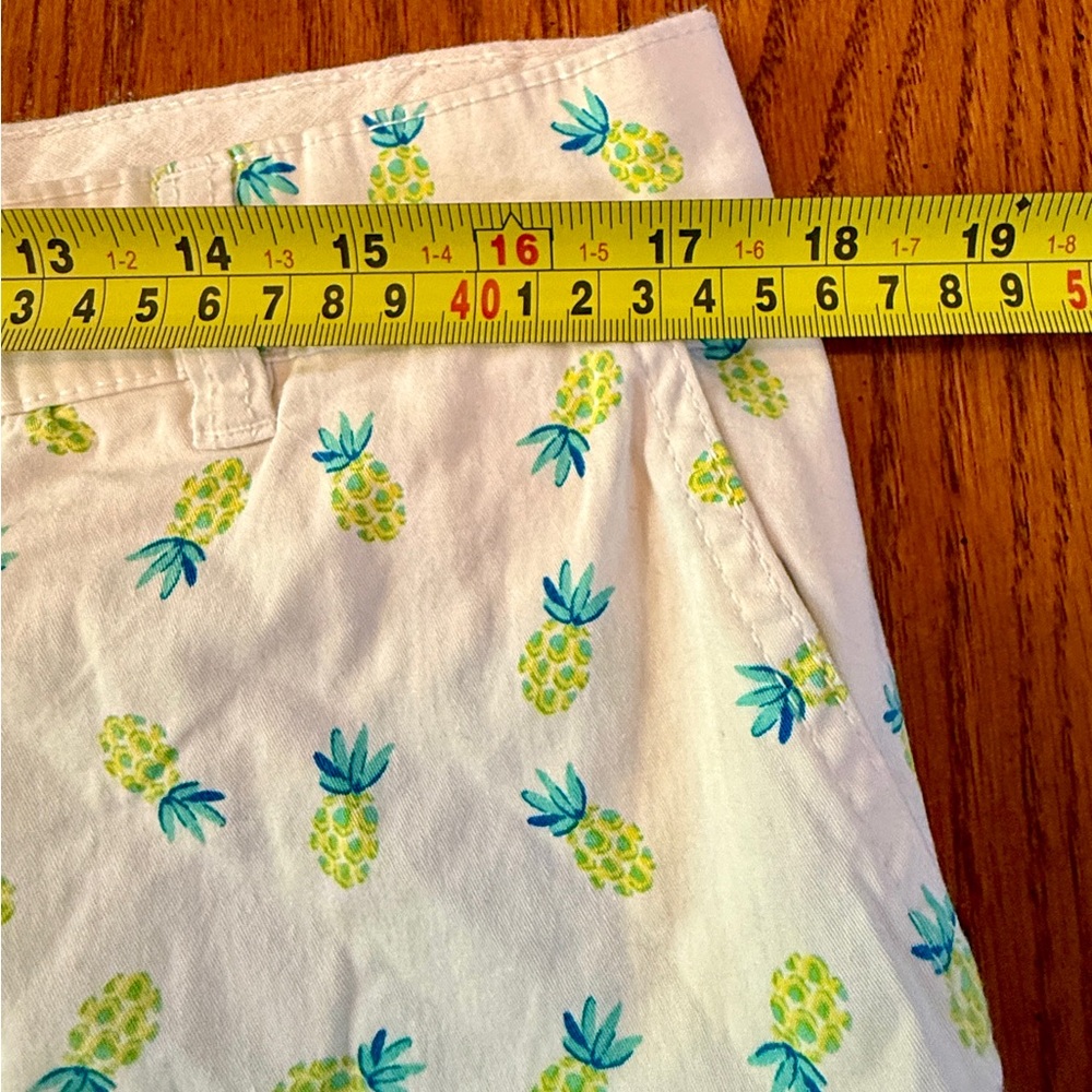 Women’s Caribbean Joe Pineapple Print Shorts - Size 14 - Picture 6 of 7